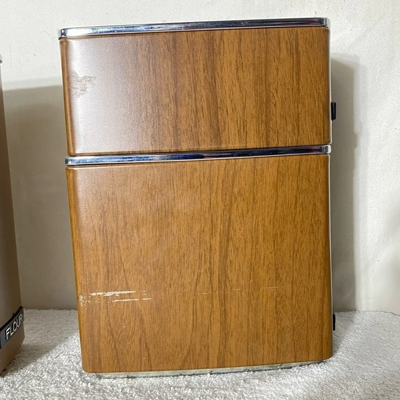 Vintage GSW MCM Faux Wood Metal Canister Set Sugar Flour Coffee Tea - Picture 6 of 14